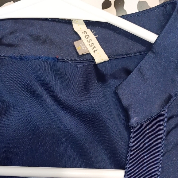 ​🛍️ Stunning Navy Blue V-Neck Tiered Mini Dress - Sleeveless & Flowy Vaca Vibes - Picture 12 of 12